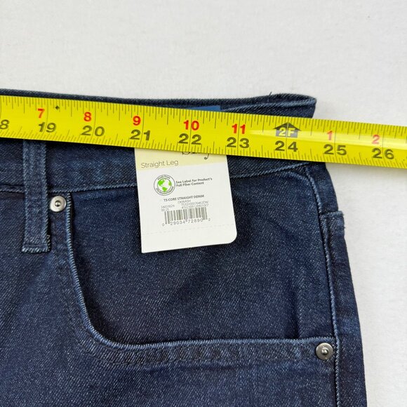 NWT Terra & Sky Women Core Straight High Rise Stretch Navy Denim Jeans Plus 26W - Picture 8 of 11
